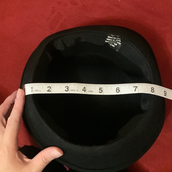 VTG Black Wool Womens Hat Casual Rolled Felt Rim Cap - Picture 6 of 6